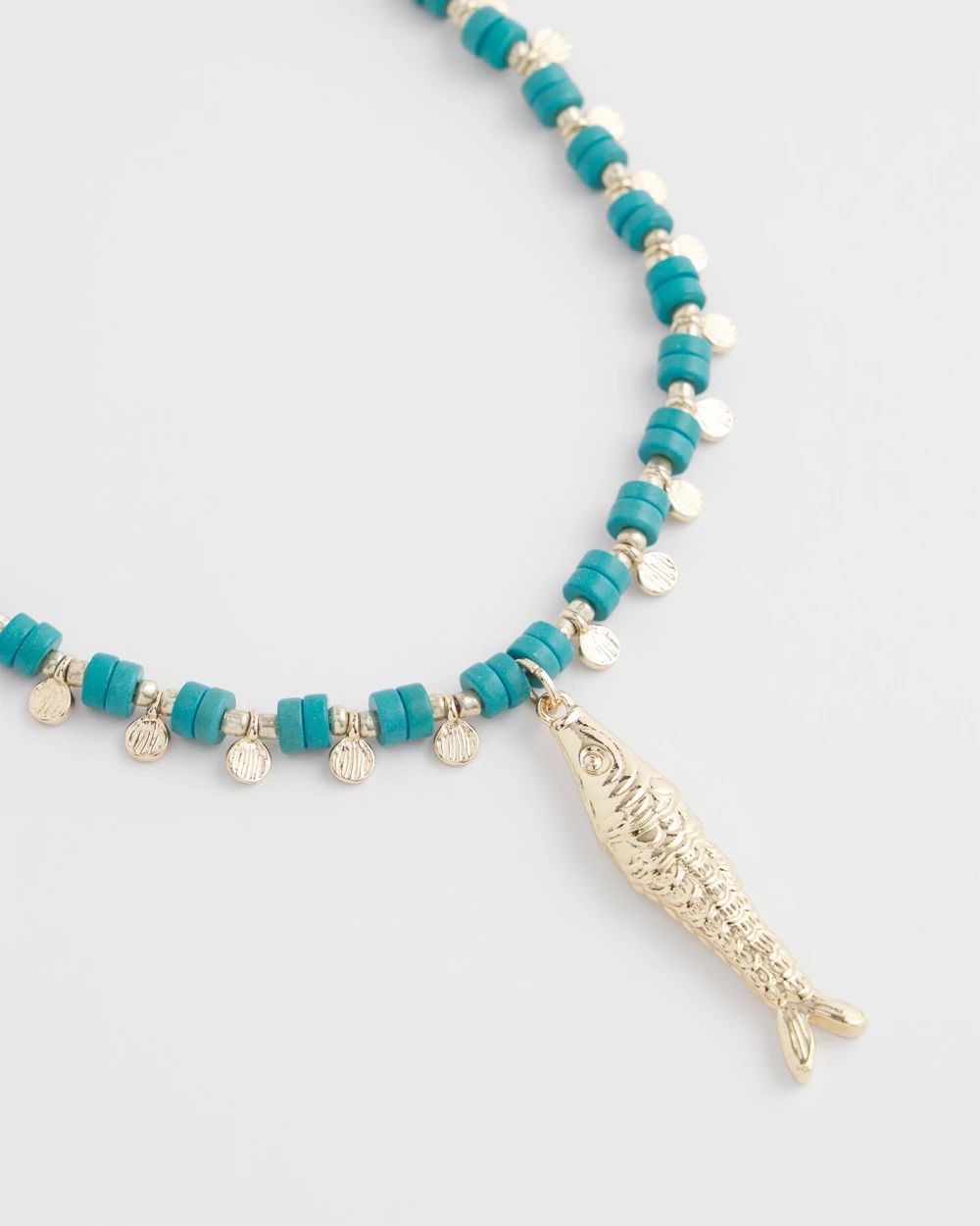 Turquoise Heishi Bead Necklace
