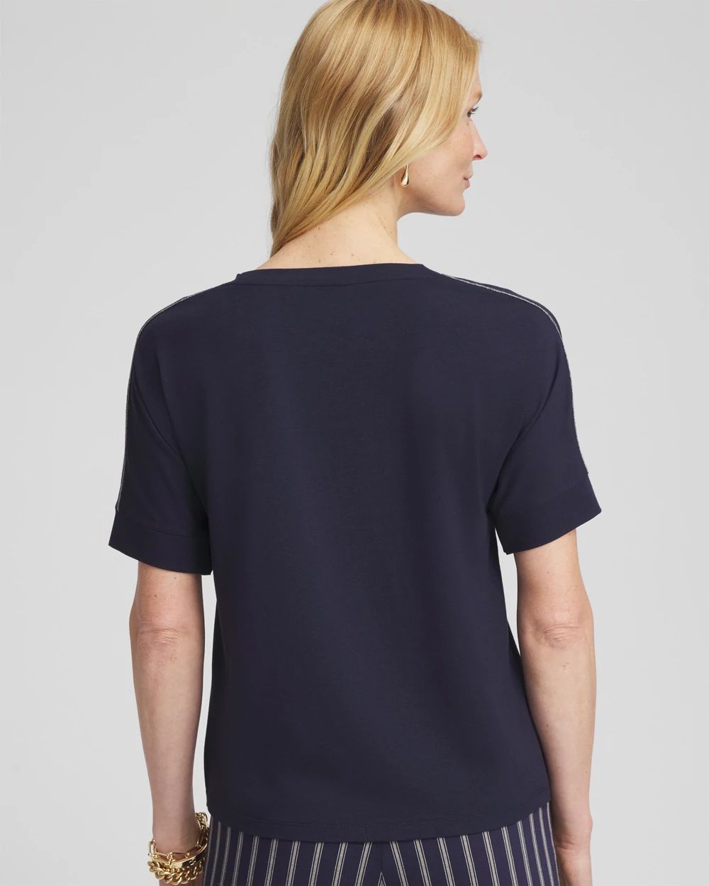 Touch of Cool™ Caviar Bead Detail Tee