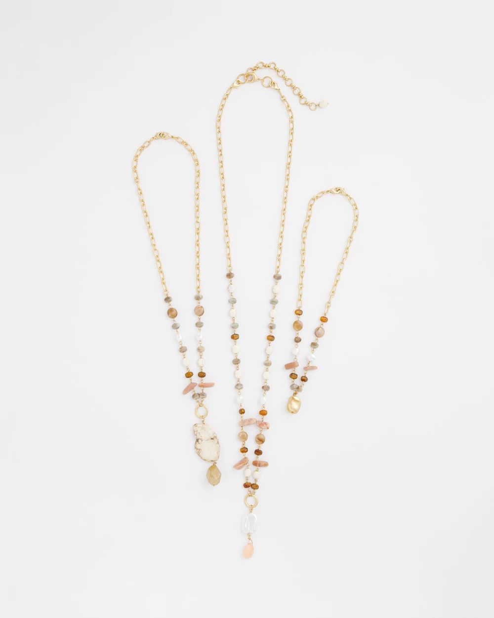 Convertible Multi-Strand Genuine Crystals Necklace
