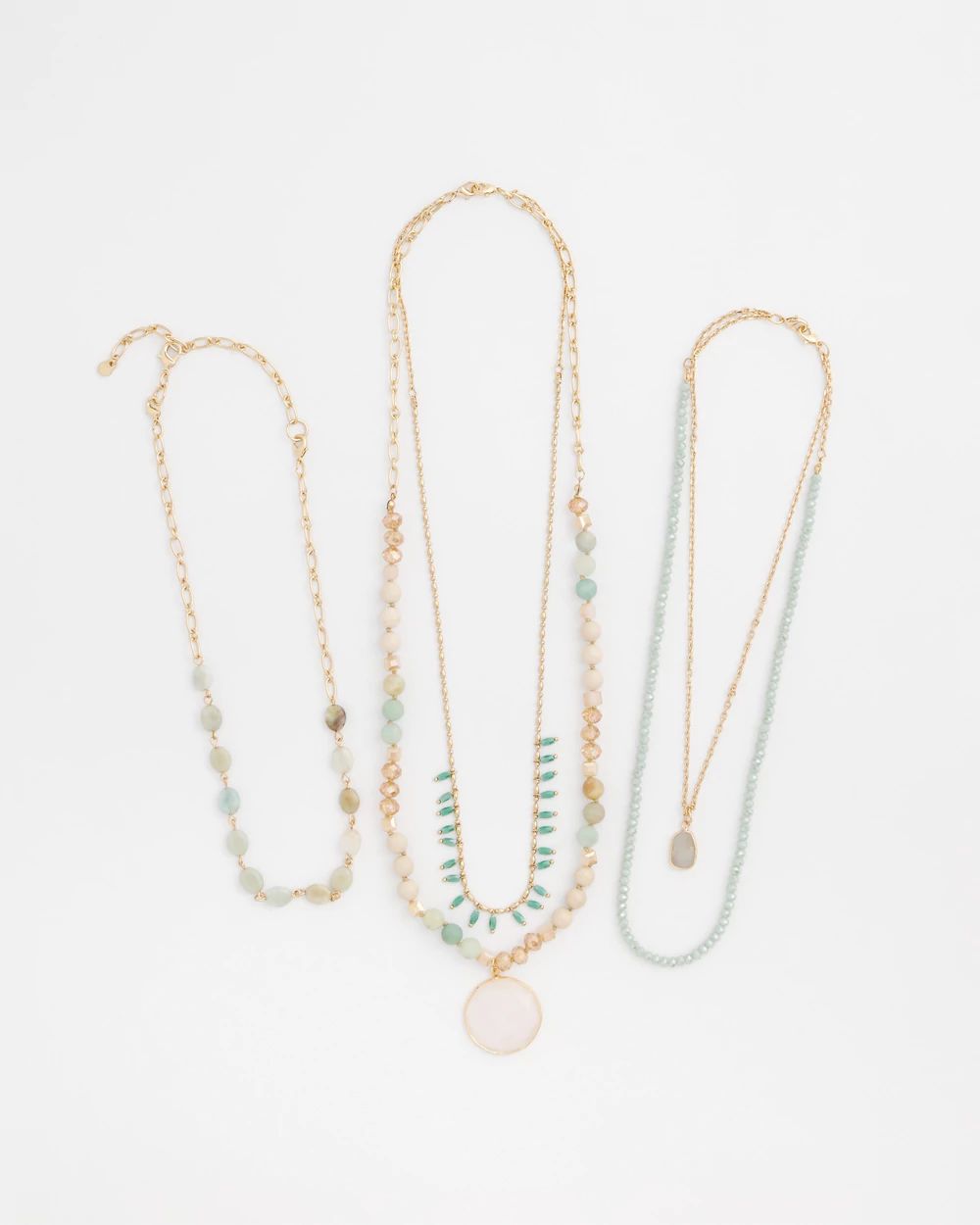 Convertible Multi-Strand Semi-Precious Stone Necklace