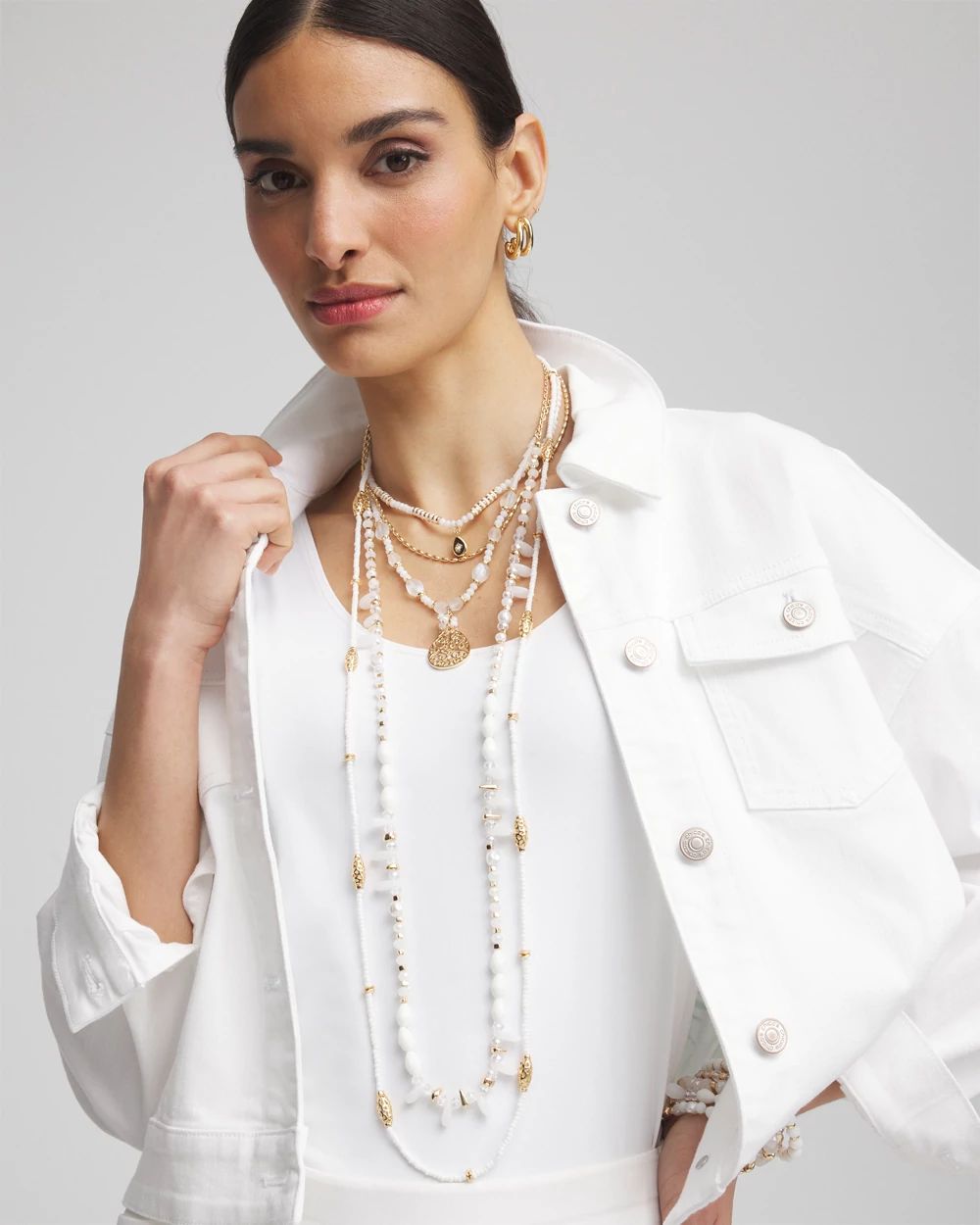 Convertible Filigree Beaded Pendant Necklace