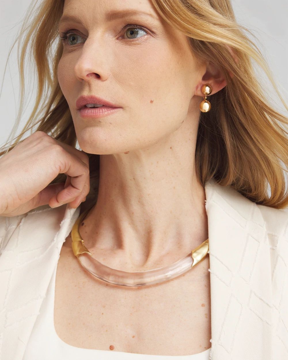 Lucite Collar Necklace