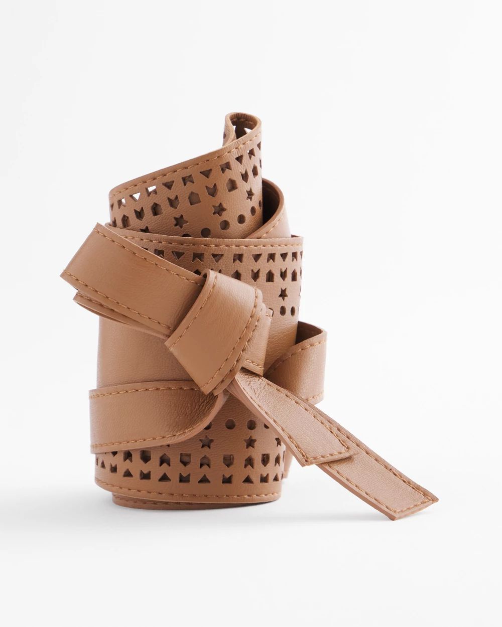 Chico's Faux Leather Cutout Belt