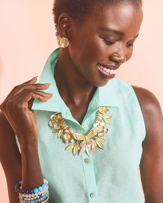 Butterfly Statement Bib Necklace