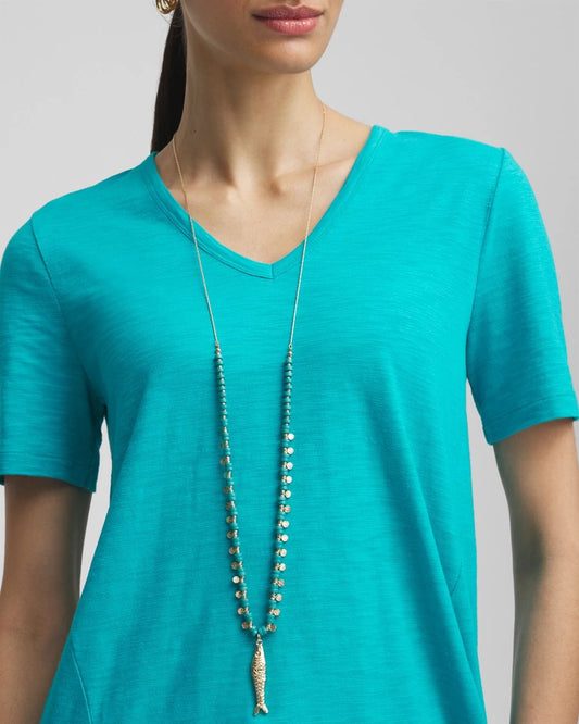 Turquoise Heishi Bead Necklace