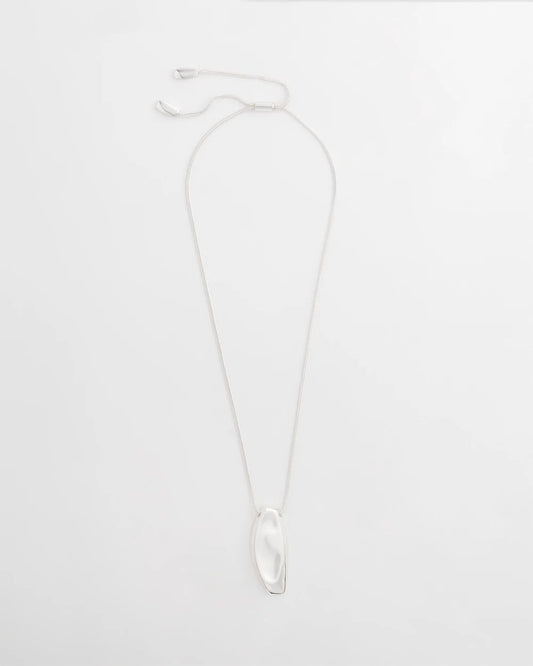 Adjustable Silver-Tone Pendant Necklace