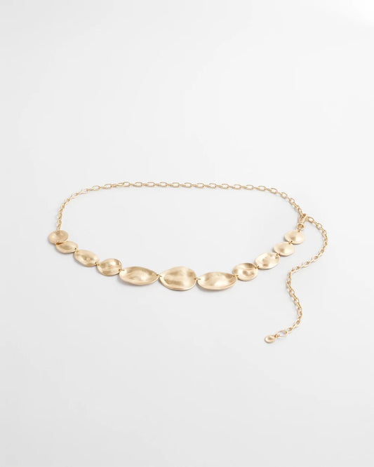Chico's Gold-Tone Pebbles Chain Belt