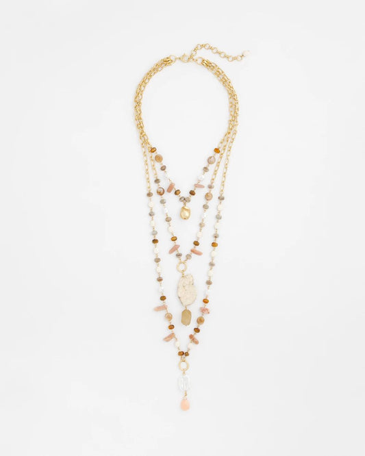 Convertible Multi-Strand Genuine Crystals Necklace