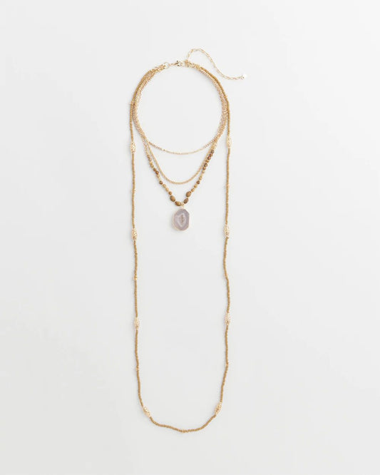 Convertible Filigree Agate Pendant Necklace