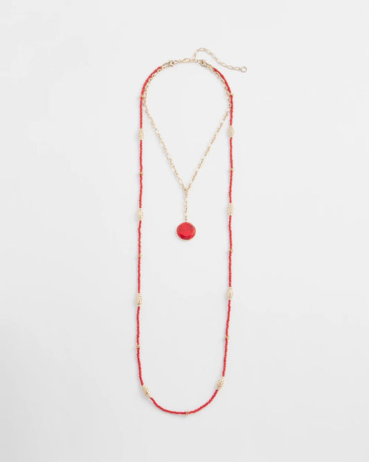 Convertible Filigree Beaded Pendant Necklace