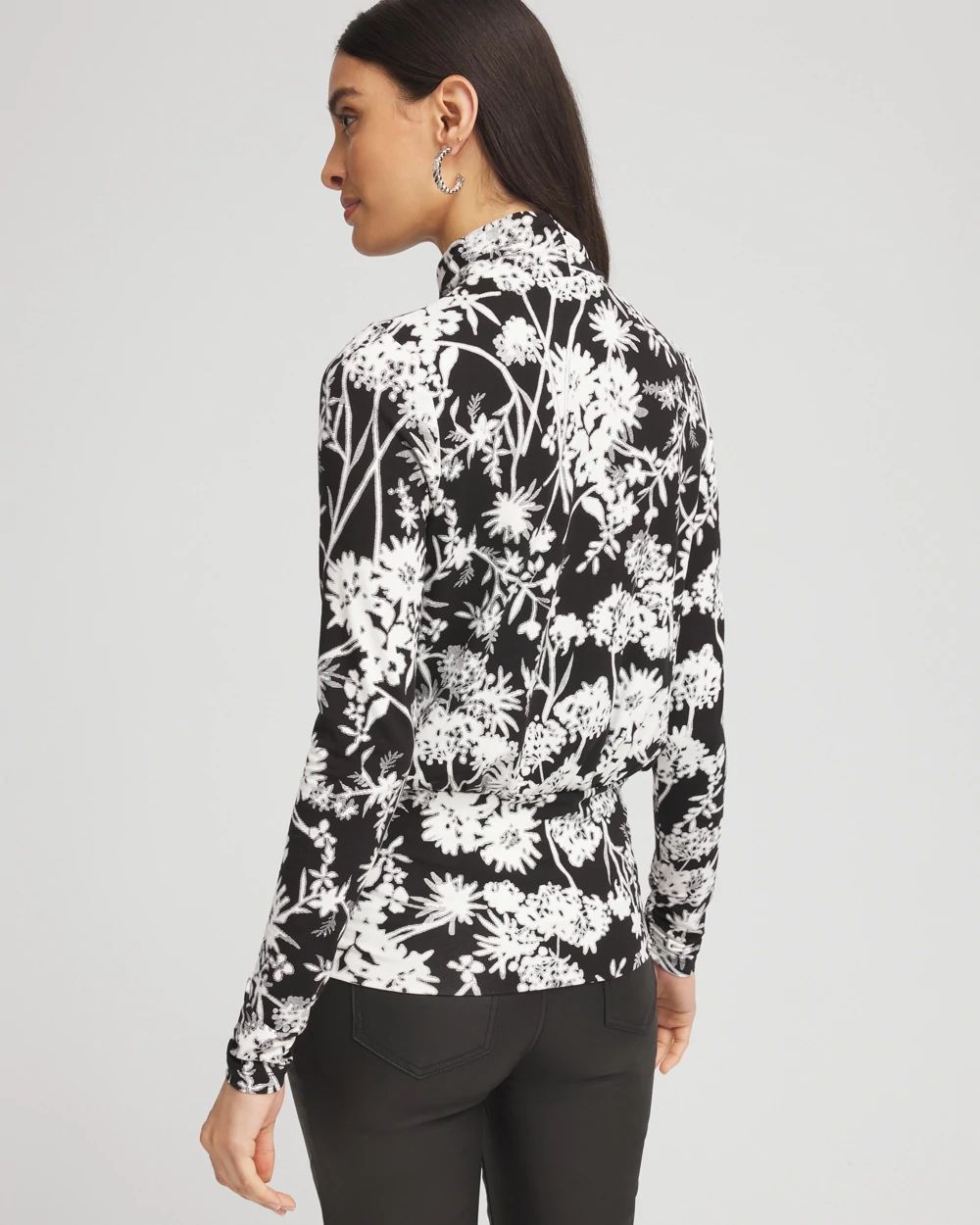 Floral Print Banded Hem Top