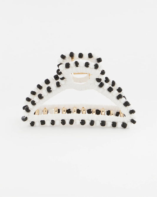 Bead Embellished Raffia Hair Clip