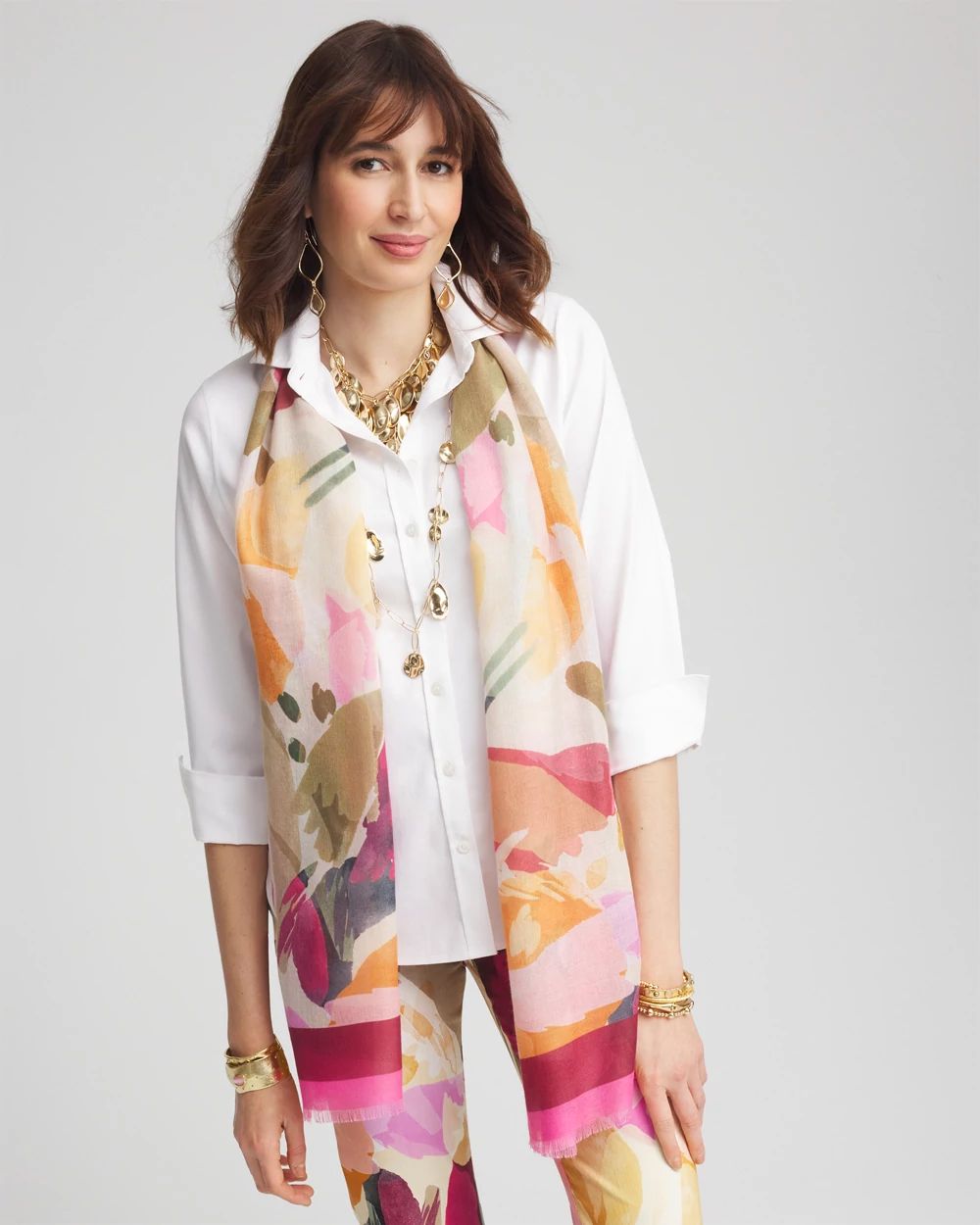 Floral Oblong Scarf