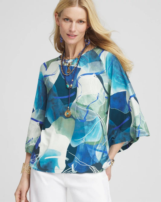 Touch of Cool™ Watercolor Angel-Sleeved Tee