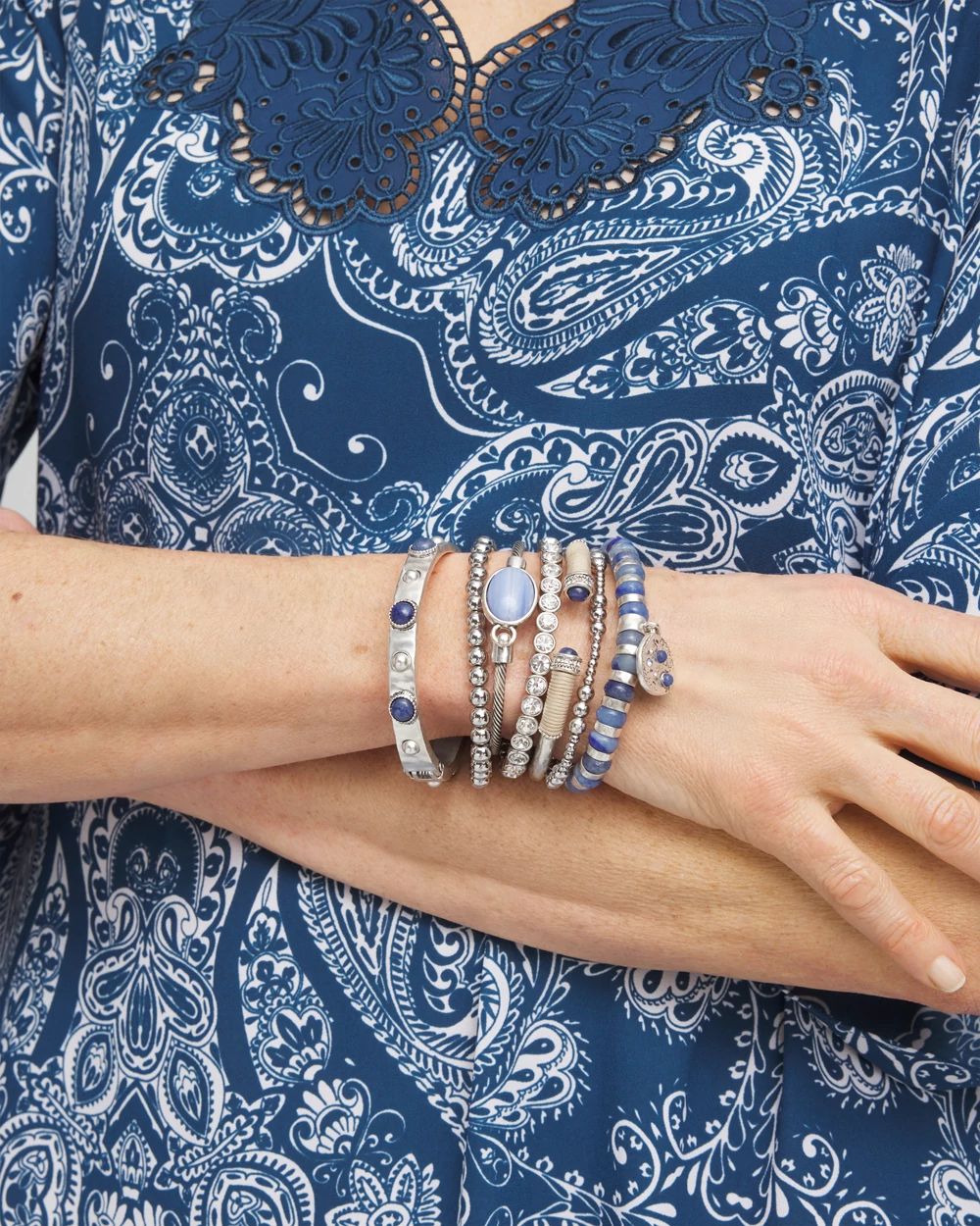 Aventurine Stone Wrapped Cuff Bracelet