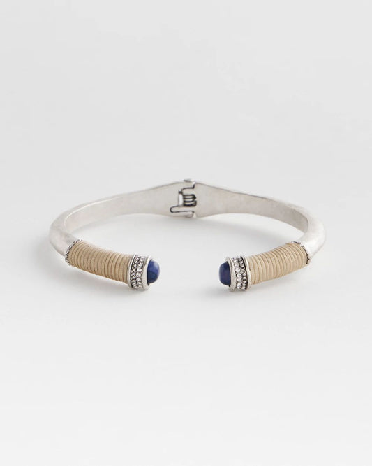 Aventurine Stone Wrapped Cuff Bracelet